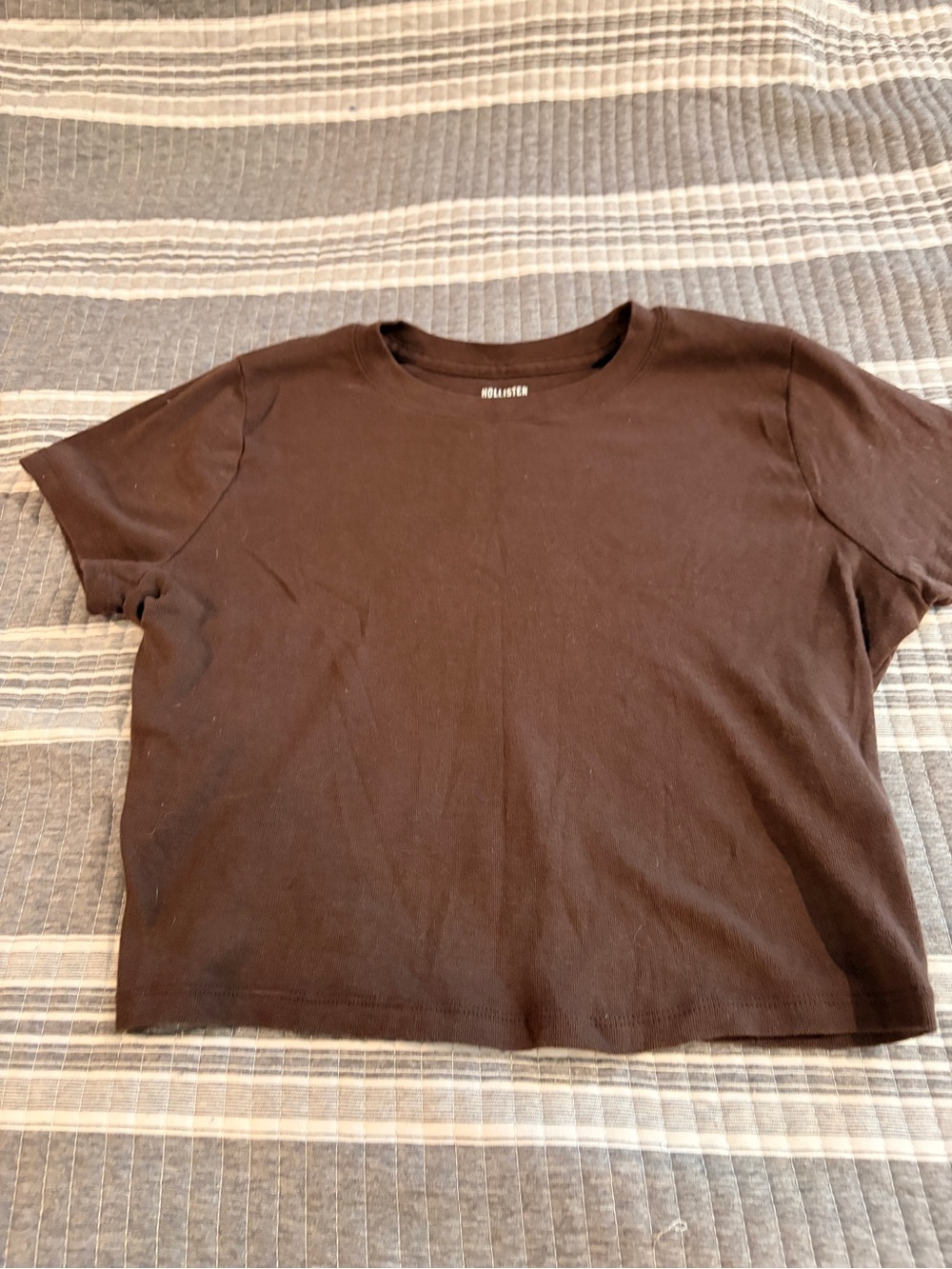 Classic Hollister Women's Large Brown Babydoll Tee